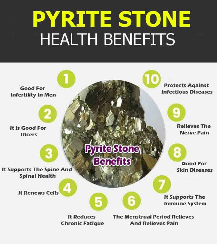 Pyrite stone infographic