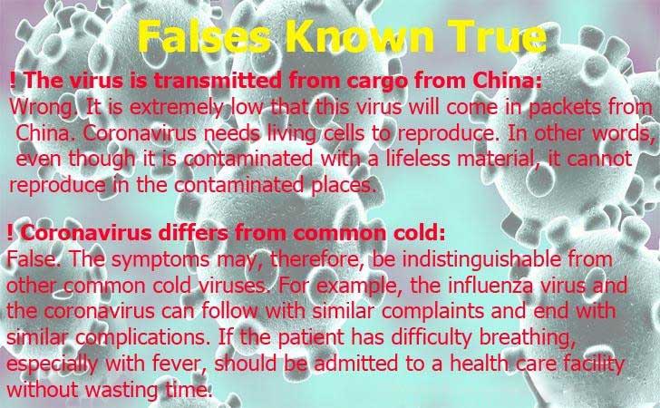 false known true coronavirus