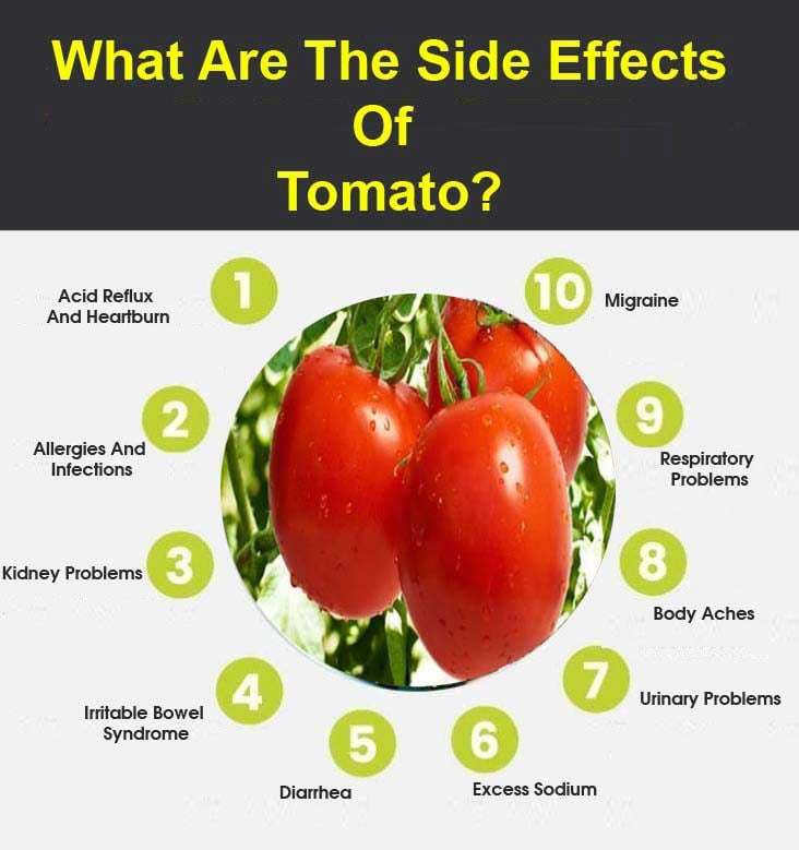 side effects of tomato graphic